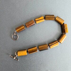 Tiger eye long beads bracelet.